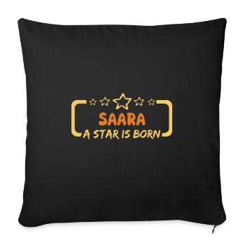 Held Saara - Sofakissenbezug 45 x 45 cm - Schwarz - Vorne