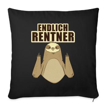 Pension de retraite - Housse de coussin décorative 45 x 45 cm - noir - Devant