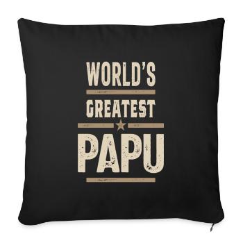 Greatest Papu - Sofa pillowcase 17,3'' x 17,3'' (45 x 45 cm) - black - Front