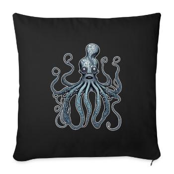 Poulpe Bun Vibes - Housse de coussin décorative 45 x 45 cm - noir - Devant