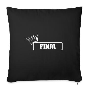 Geschenk für Finja - Sofakissenbezug 45 x 45 cm - Schwarz - Vorne