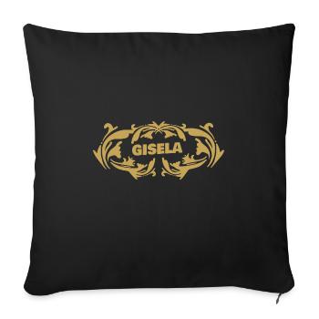 à Gisela - Housse de coussin décorative 45 x 45 cm - noir - Devant