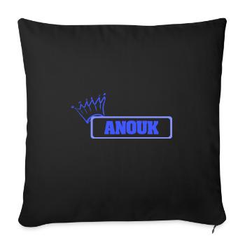 Tochter Anouk - Sofakissenbezug 45 x 45 cm - Schwarz - Vorne