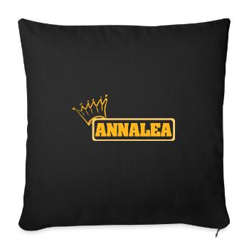 Gift idea Annalea - Sofa pillowcase 17,3'' x 17,3'' (45 x 45 cm) - black - Front