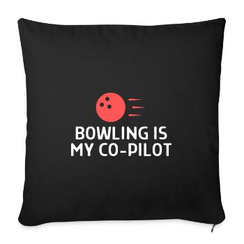 Bowling Dictons Bowling Bowler Skittles Cadeau - Housse de coussin décorative 45 x 45 cm - noir - Devant