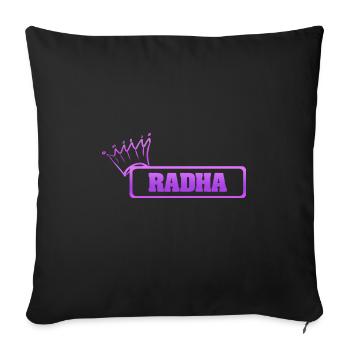 Fille Radha - Housse de coussin décorative 45 x 45 cm - noir - Devant