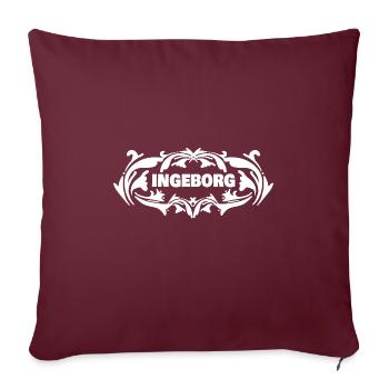 First name Ingeborg - Sofa pillowcase 17,3'' x 17,3'' (45 x 45 cm) - burgundy - Front