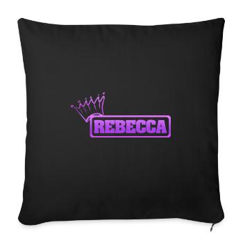 Sister Rebecca - Sofa pillowcase 17,3'' x 17,3'' (45 x 45 cm) - black - Front