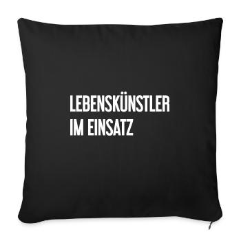 Artists of life in action - Sofa pillowcase 17,3'' x 17,3'' (45 x 45 cm) - black - Front