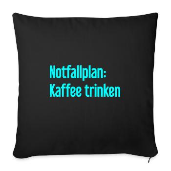 Coffee Contingency Plan - Sofa pillowcase 17,3'' x 17,3'' (45 x 45 cm) - black - Front