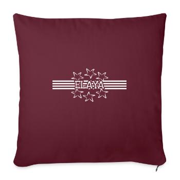 Nom de femme : Elaya - Housse de coussin décorative 45 x 45 cm - bordeaux - Devant