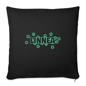 Lustig Linnea - Sofakissenbezug 45 x 45 cm - Schwarz - Vorne