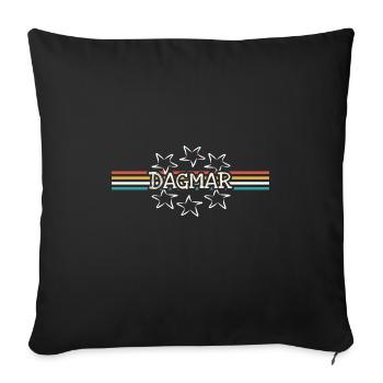 Woman's name Dagmar - Sofa pillowcase 17,3'' x 17,3'' (45 x 45 cm) - black - Front