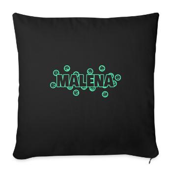 Malena als Lustig - Sofakissenbezug 45 x 45 cm - Schwarz - Vorne