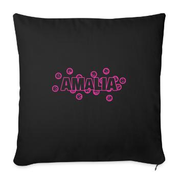 Cadeau pour Amalia - Housse de coussin décorative 45 x 45 cm - noir - Devant