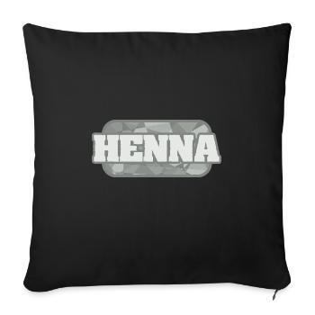 Henna - Sofa pillowcase 17,3'' x 17,3'' (45 x 45 cm) - black - Front