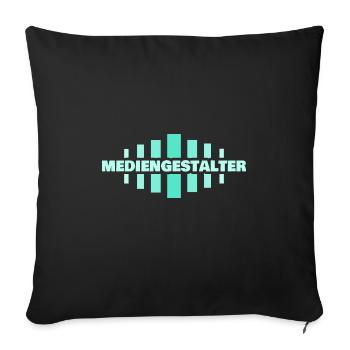 Geschenk für Mediengestalter - Sofakissenbezug 45 x 45 cm - Schwarz - Vorne