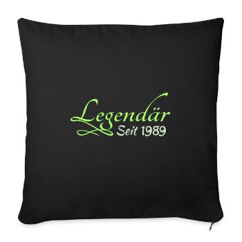 1989 - Sofa pillowcase 17,3'' x 17,3'' (45 x 45 cm) - black - Front