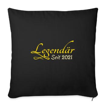 2021 - Sofa pillowcase 17,3'' x 17,3'' (45 x 45 cm) - black - Front