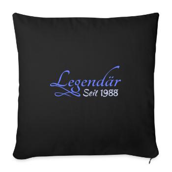 1988 - Sofa pillowcase 17,3'' x 17,3'' (45 x 45 cm) - black - Front