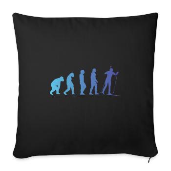 Biathlon Sports d’hiver Evolution Cadeau Biathlète - Housse de coussin décorative 45 x 45 cm - noir - Devant