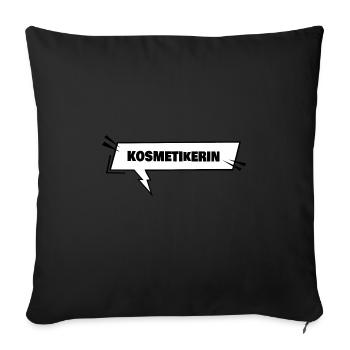 Bildung Kosmetikerin - Sofakissenbezug 45 x 45 cm - Schwarz - Vorne
