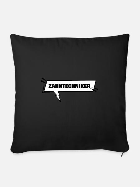 Bildung Zahntechniker - Sofakissenbezug 45 x 45 cm - Schwarz