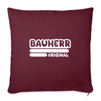 Occupation: Builder - Sofa pillowcase 17,3'' x 17,3'' (45 x 45 cm) - burgundy - Front