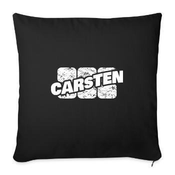 Geschenk für Carsten - Sofakissenbezug 45 x 45 cm - Schwarz - Vorne