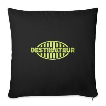 Geschenk für Destillateur - Sofakissenbezug 45 x 45 cm - Schwarz - Vorne