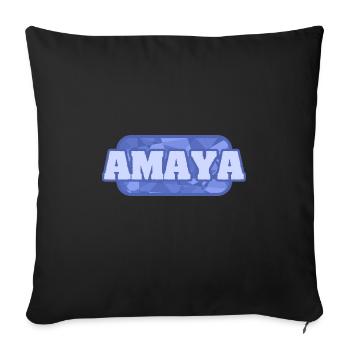 Name: Amaya - Sofa pillowcase 17,3'' x 17,3'' (45 x 45 cm) - black - Front