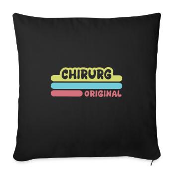 First name Surgeon - Sofa pillowcase 17,3'' x 17,3'' (45 x 45 cm) - black - Front