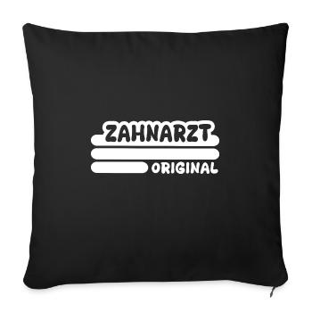 Profession Dentist - Sofa pillowcase 17,3'' x 17,3'' (45 x 45 cm) - black - Front