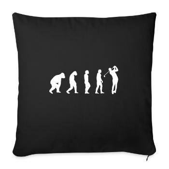 Golfschläger Golf Evolution Golfball Golfer Sport - Sofakissenbezug 45 x 45 cm - Schwarz - Vorne