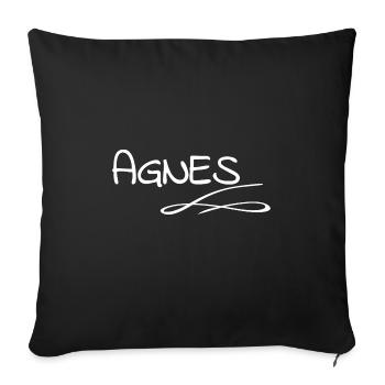 Cadeau pour Agnès - Housse de coussin décorative 45 x 45 cm - noir - Devant