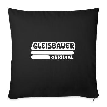 Track Builder as a Profession - Sofa pillowcase 17,3'' x 17,3'' (45 x 45 cm) - black - Front