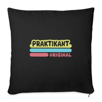 Intern as first name - Sofa pillowcase 17,3'' x 17,3'' (45 x 45 cm) - black - Front