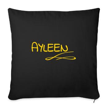 Geschenk für Ayleen - Sofakissenbezug 45 x 45 cm - Schwarz - Vorne
