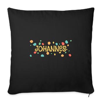 Johannes - Housse de coussin décorative 45 x 45 cm - noir - Devant