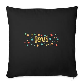 Gift for levi - Sofa pillowcase 17,3'' x 17,3'' (45 x 45 cm) - black - Front