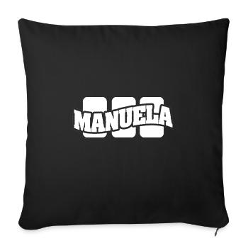 Name Manuela - Sofakissenbezug 45 x 45 cm - Schwarz - Vorne
