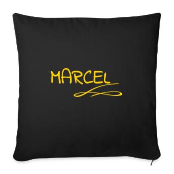 Marcel - Housse de coussin décorative 45 x 45 cm - noir - Devant
