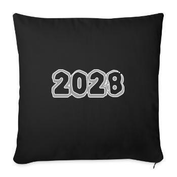2028 - Housse de coussin décorative 45 x 45 cm - noir - Devant