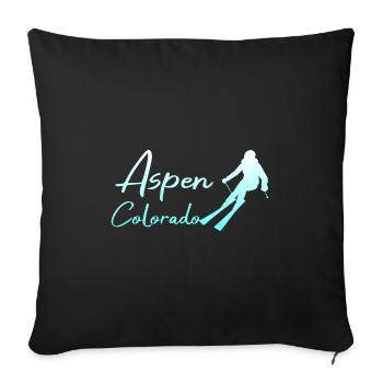 Aspen Colorado - Sofakissenbezug 45 x 45 cm - Schwarz - Vorne
