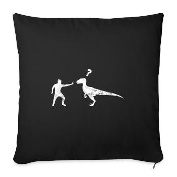 Velociraptor Dinosaurs - Sofa pillowcase 17,3'' x 17,3'' (45 x 45 cm) - black - Front
