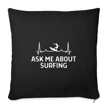 Surfer Surfer Funny Sniffer Cadeau - Housse de coussin décorative 45 x 45 cm - noir - Devant