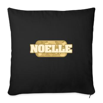 Santé Noëlle - Housse de coussin décorative 45 x 45 cm - noir - Devant