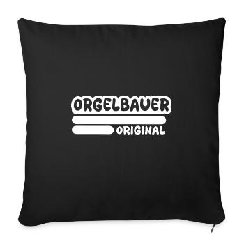 Organ builder as a profession - Sofa pillowcase 17,3'' x 17,3'' (45 x 45 cm) - black - Front