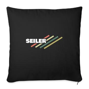 Cordonnier - Housse de coussin décorative 45 x 45 cm - noir - Devant