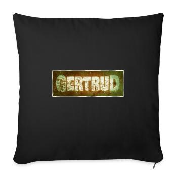 Gertrud - Sofakissenbezug 45 x 45 cm - Schwarz - Vorne